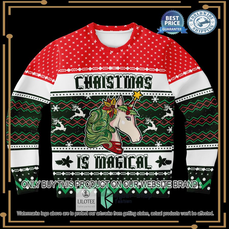 magical unicorn christmas sweater 1 86067