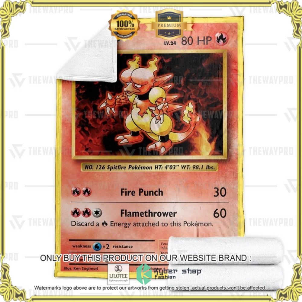 Magmar Evolutions Custom Pokemon Soft Blanket - LIMITED EDITION 3 Magmar Evolutions Custom Pokemon Soft Blanket - LIMITED EDITION - Image 3