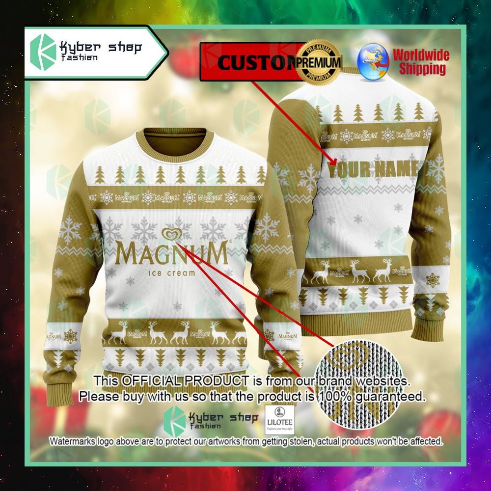 magnum custom name christmas sweater 1 435