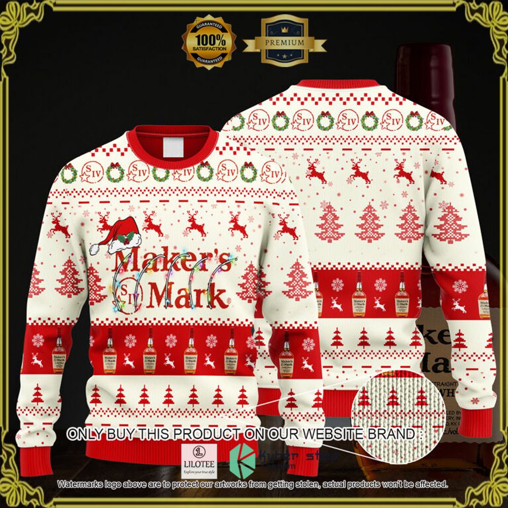 makers mark santa hat knitted christmas sweater 1 6726