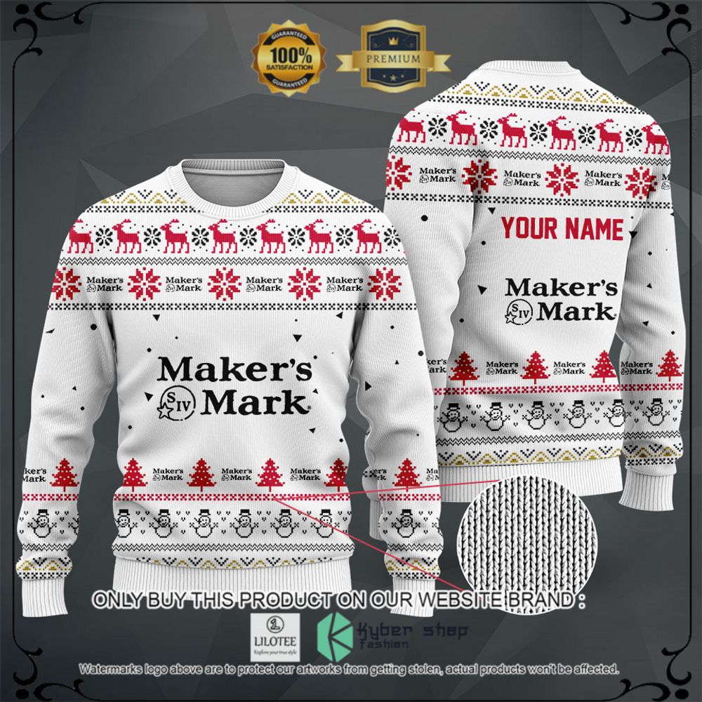 makers mark your name white christmas sweater hoodie sweater 1 23733