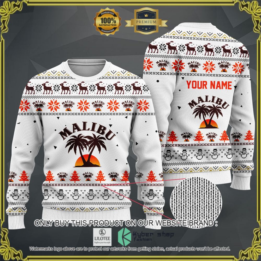 malibu your name white christmas sweater hoodie sweater 1 87682