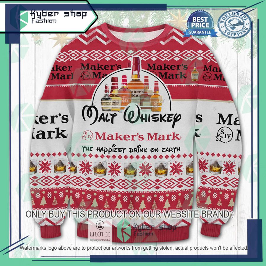 malt whiskey makers mark the happiest dink on earth ugly christmas sweater 1 16902