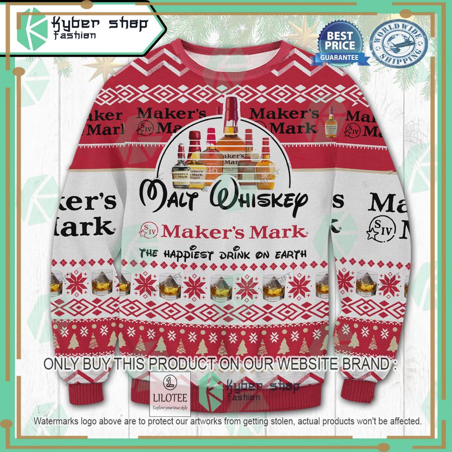 malt whiskey makers mark the happiest dink on earth ugly christmas sweater 1 71744