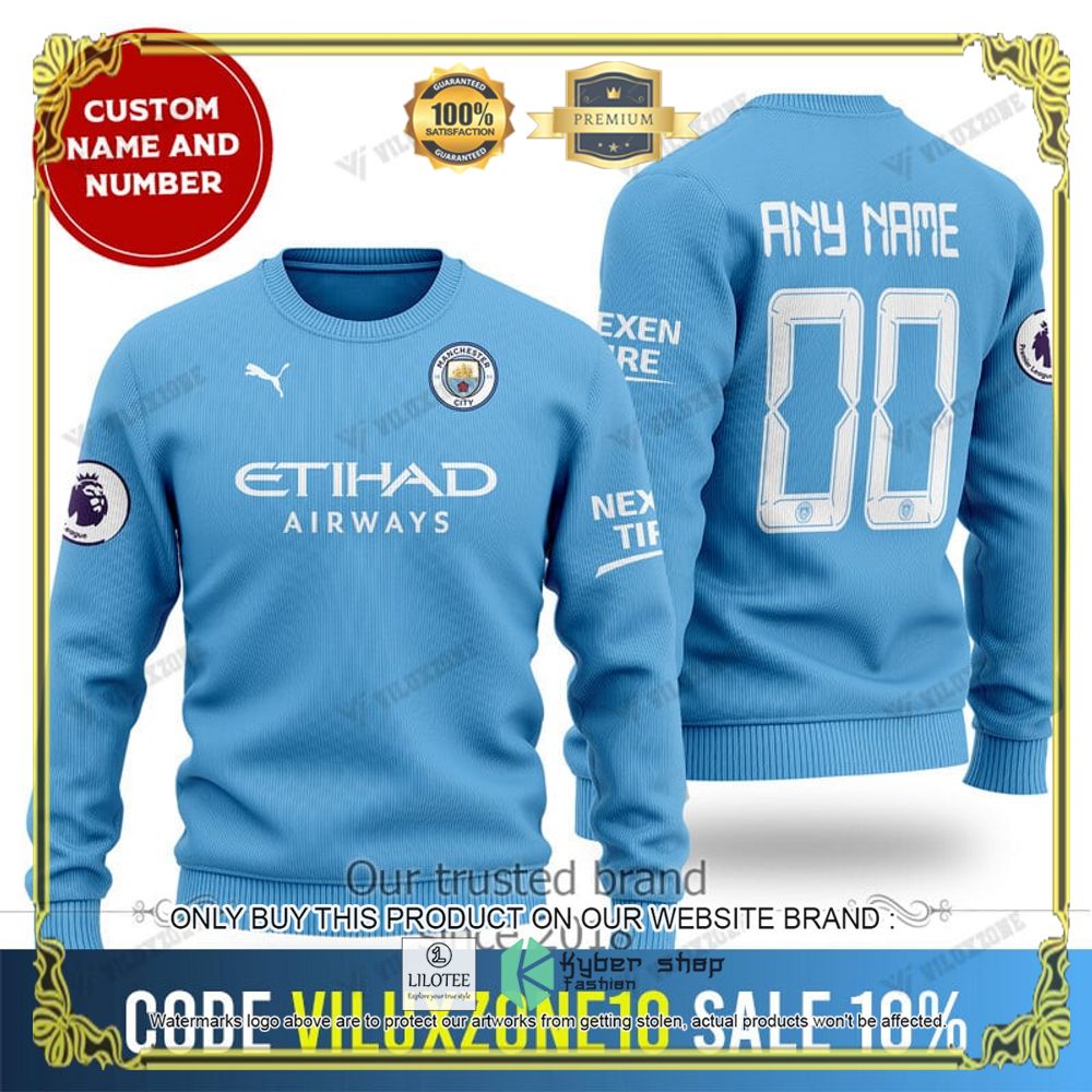 Manchester City Etihad Airways Personalized Ugly Christmas Sweater - LIMITED EDITION 4