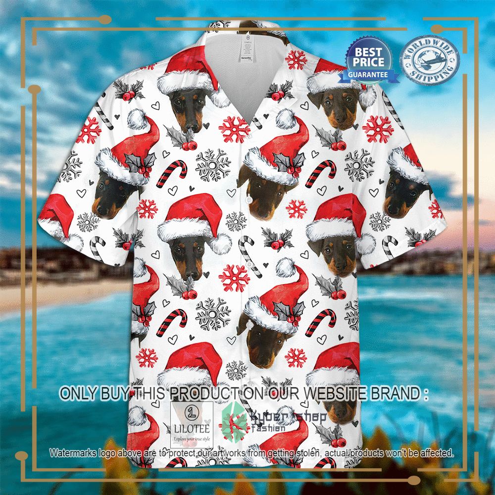 Manchester Terrier Christmas Hawaiian Shirt 4