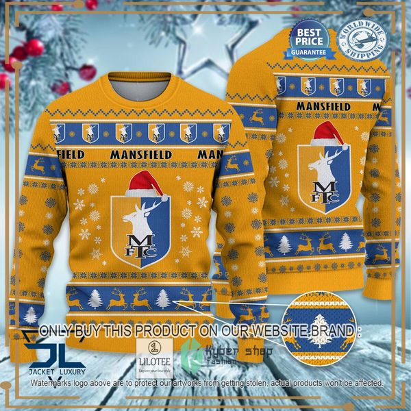 mansfield town yellow christmas sweater 1 30534