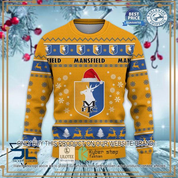 mansfield town yellow christmas sweater 2 51060