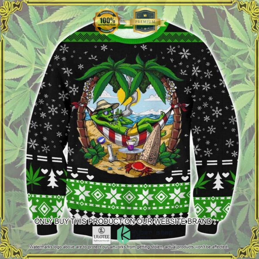 marijuana beach christmas sweater 1 18777