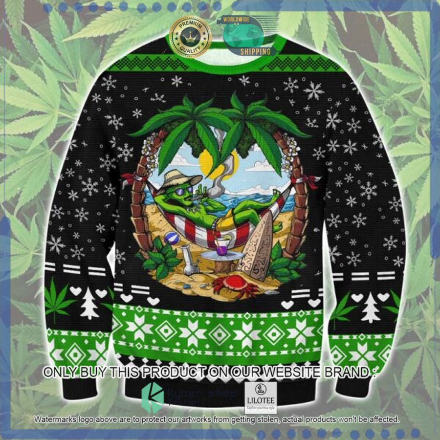 marijuana beach christmas sweater 1 53374