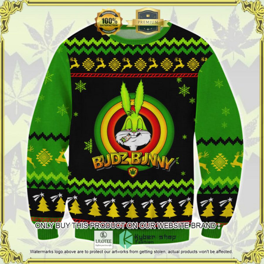 marijuana budz bunny christmas sweater 1 25557