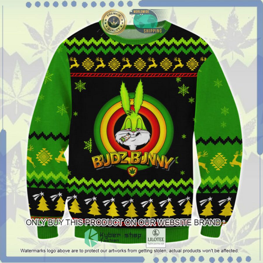 marijuana budz bunny christmas sweater 1 79580