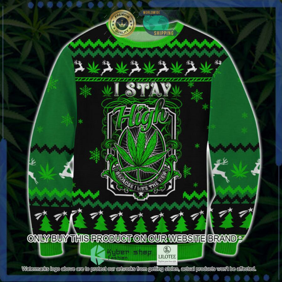 marijuana i stay high christmas sweater 1 52608