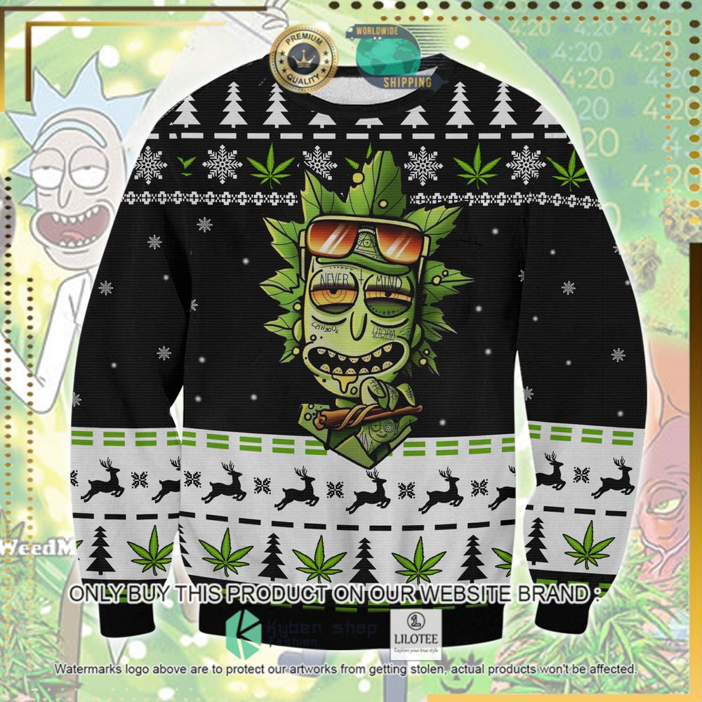 marijuana rick never mind ugly sweater 1 33546