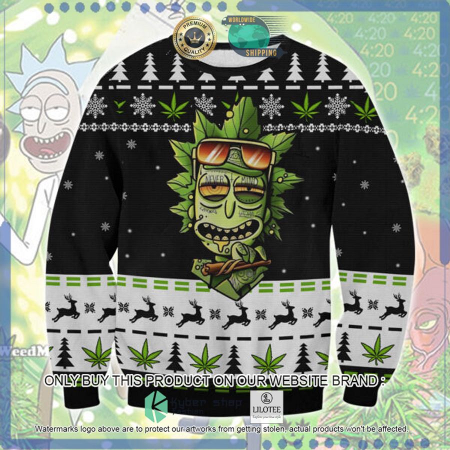 marijuana rick sanchez christmas sweater 1 24632