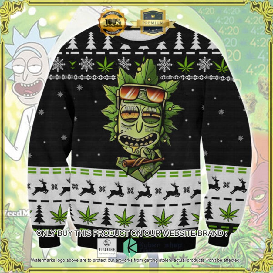 marijuana rick sanchez christmas sweater 1 84409