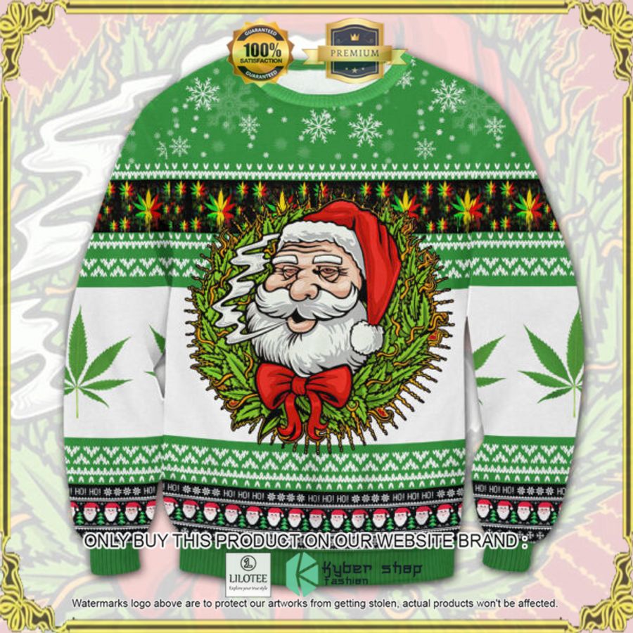 marijuana santa christmas sweater 1 63354