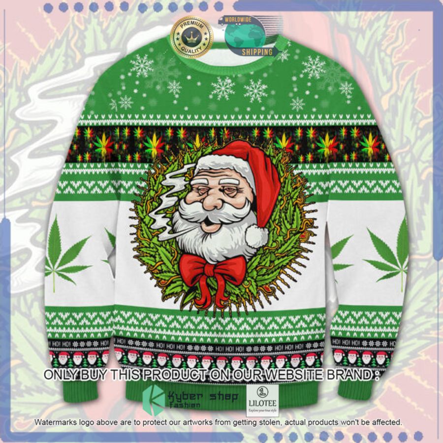 marijuana santa christmas sweater 1 78915