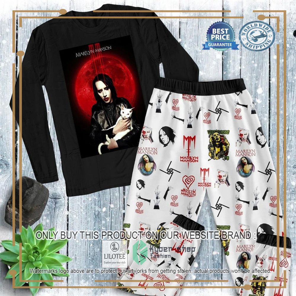 Marilyn Manson Christmas Pajamas Set 22