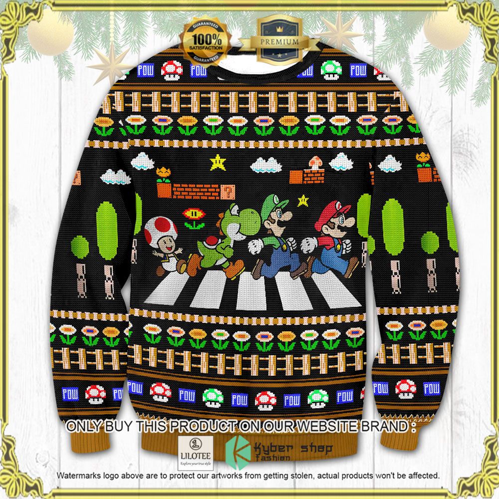 mario game knitted christmas sweater 1 71376