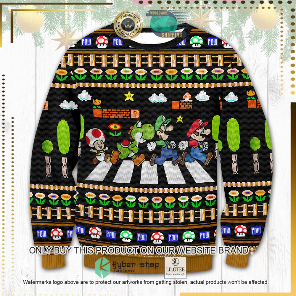 mario game knitted christmas sweater 1 93324