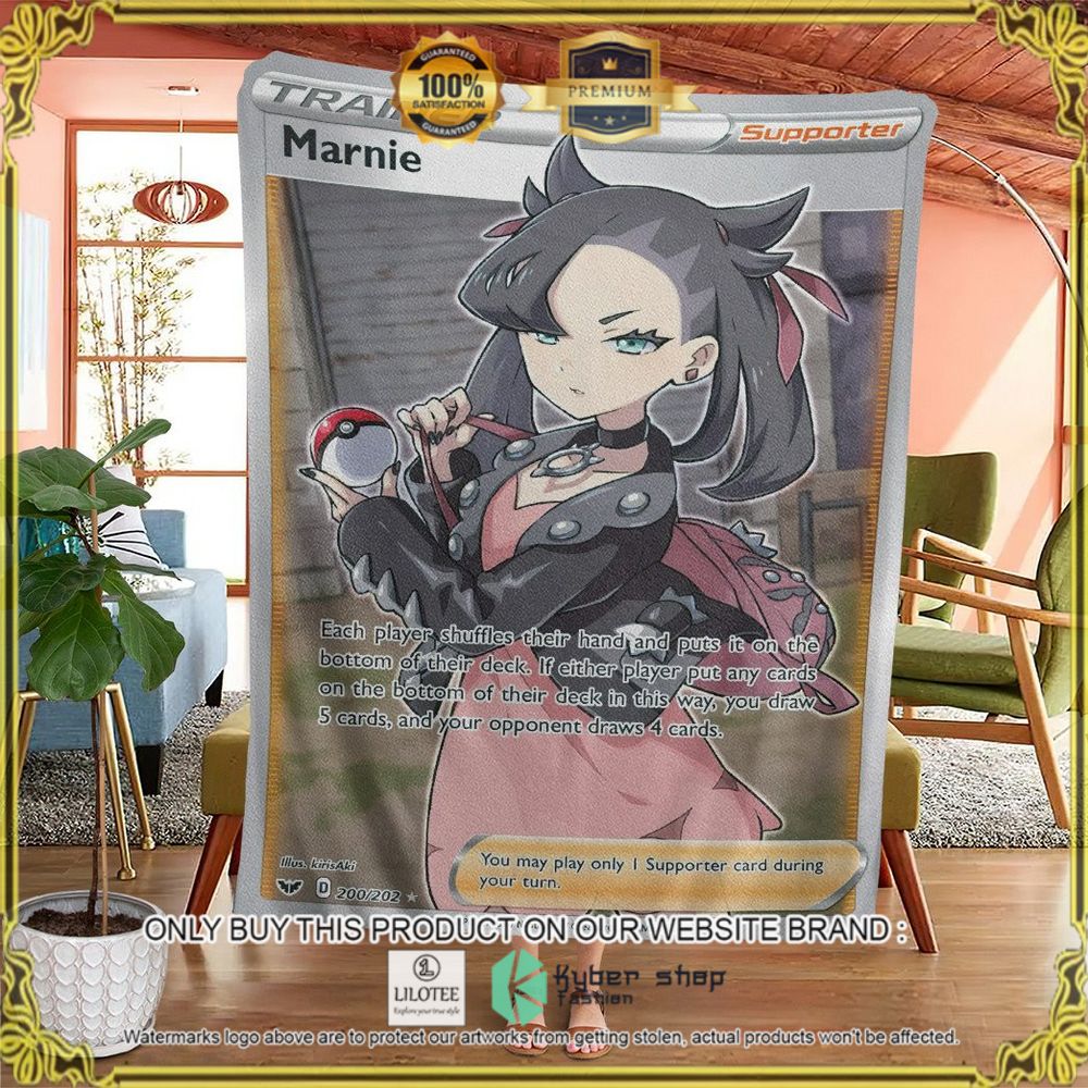 Marnie Trainer Custom Pokemon Soft Blanket - LIMITED EDITION 4 Marnie Trainer Custom Pokemon Soft Blanket - LIMITED EDITION - Image 4