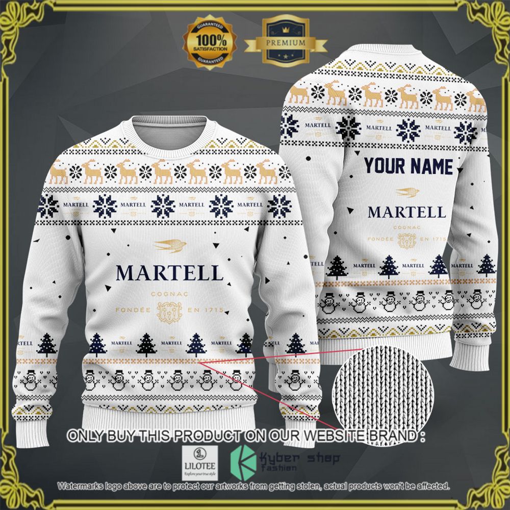 martell cognac your name white christmas sweater hoodie sweater 1 25210
