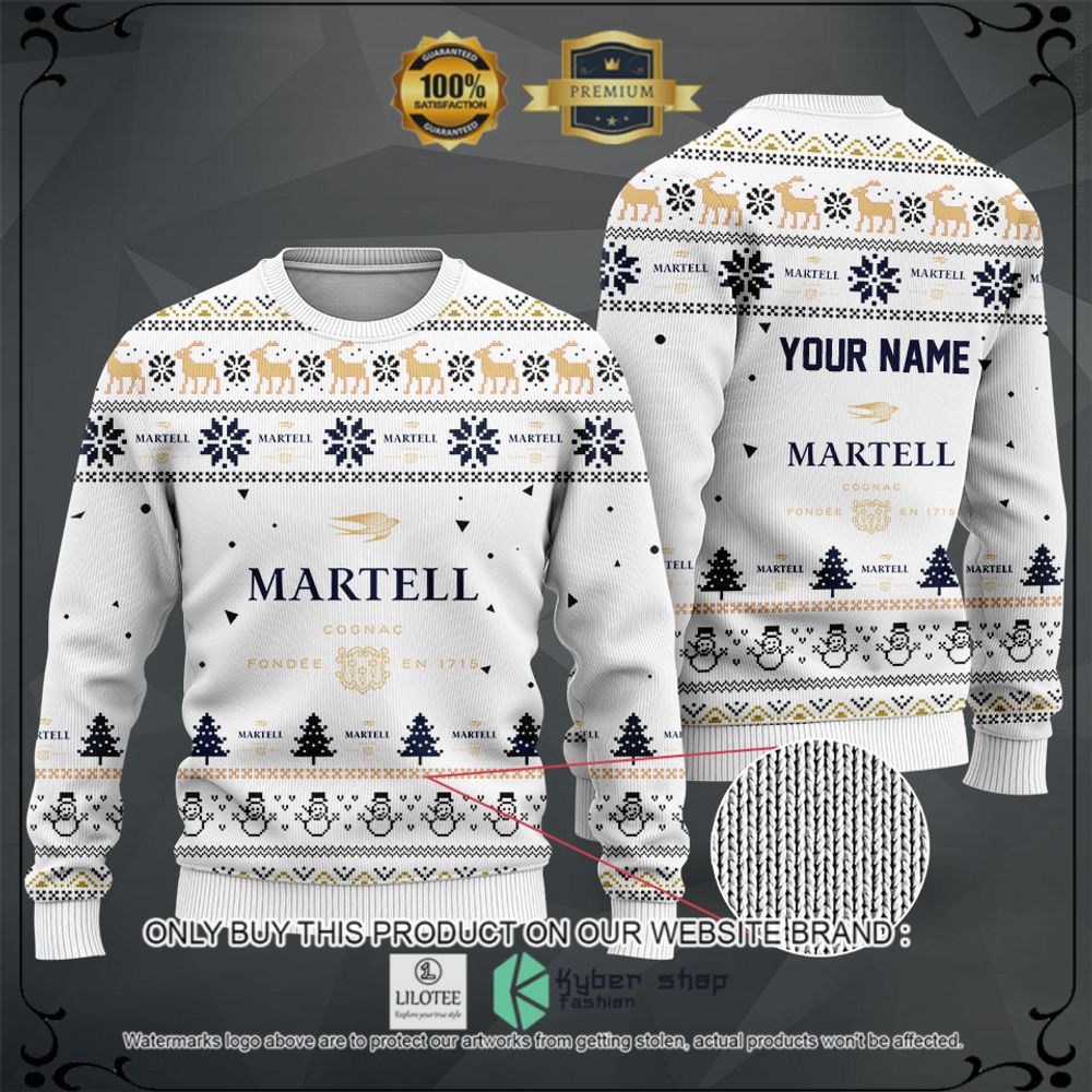 martell cognac your name white christmas sweater hoodie sweater 1 29382