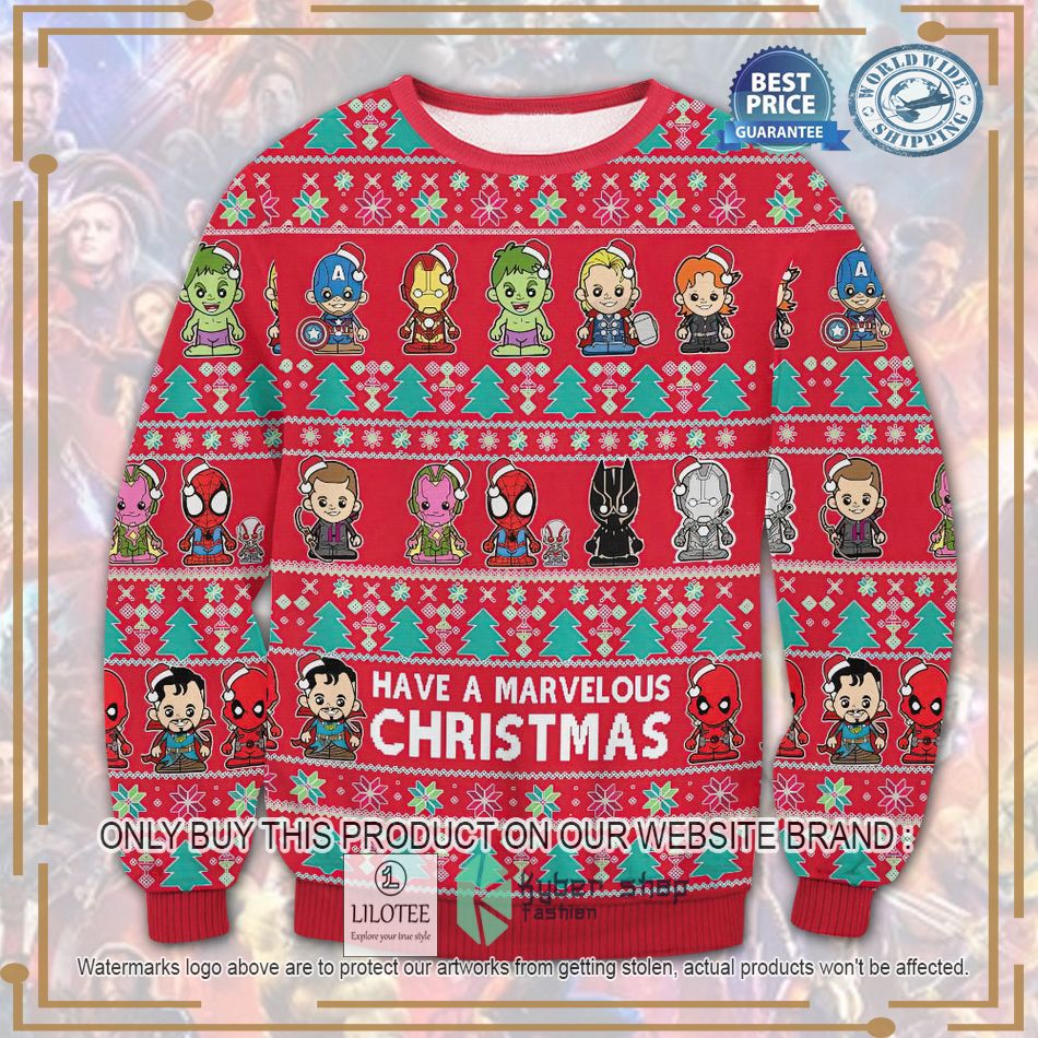 marvel have a marvelous christmas ugly christmas sweater 1 74645