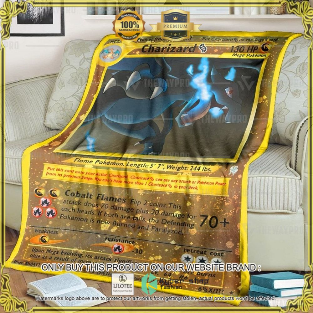 Mega Charizard Custom Pokemon Soft Blanket - LIMITED EDITION 9
