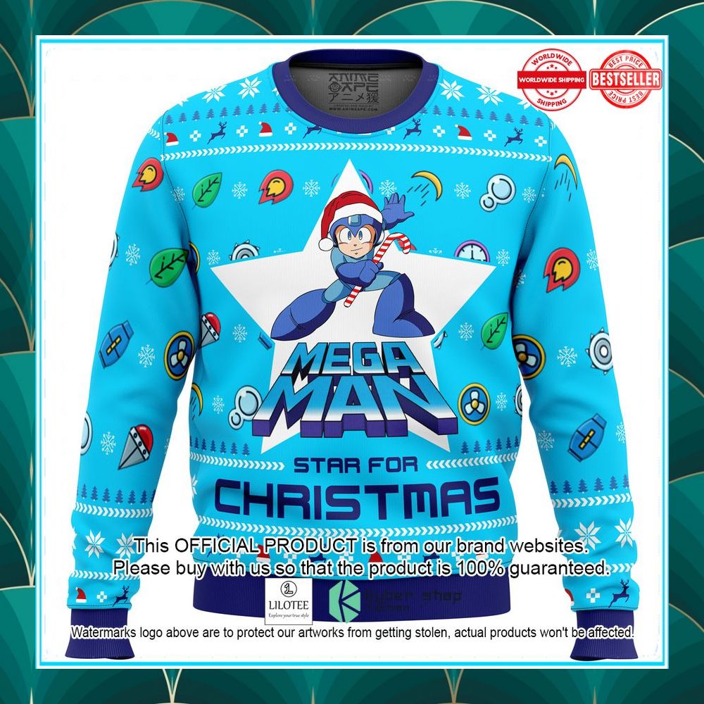mega man mega christmas christmas sweater 1 310