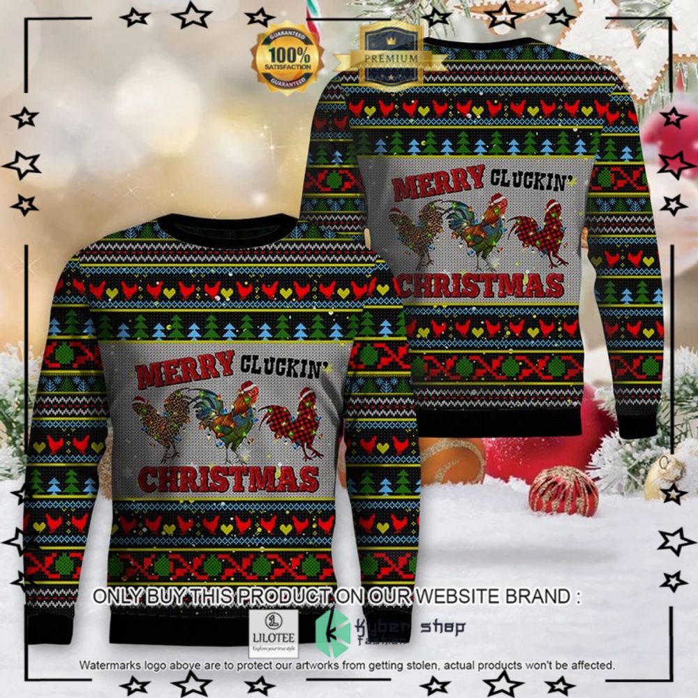 merry cluckin christmas sweater 1 1145