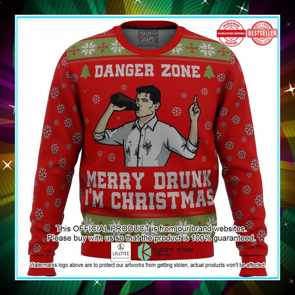 merry drunk im christmas sterling archer sweater christmas 1 854
