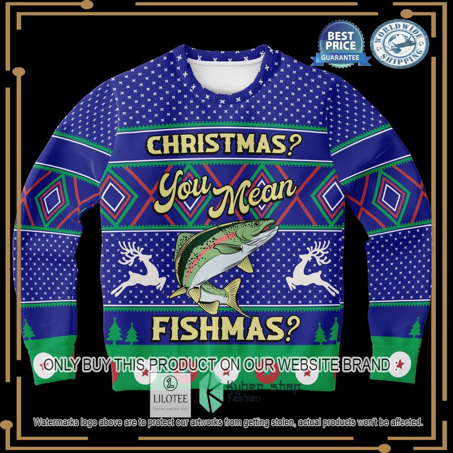 merry fishmas christmas sweater 1 46928