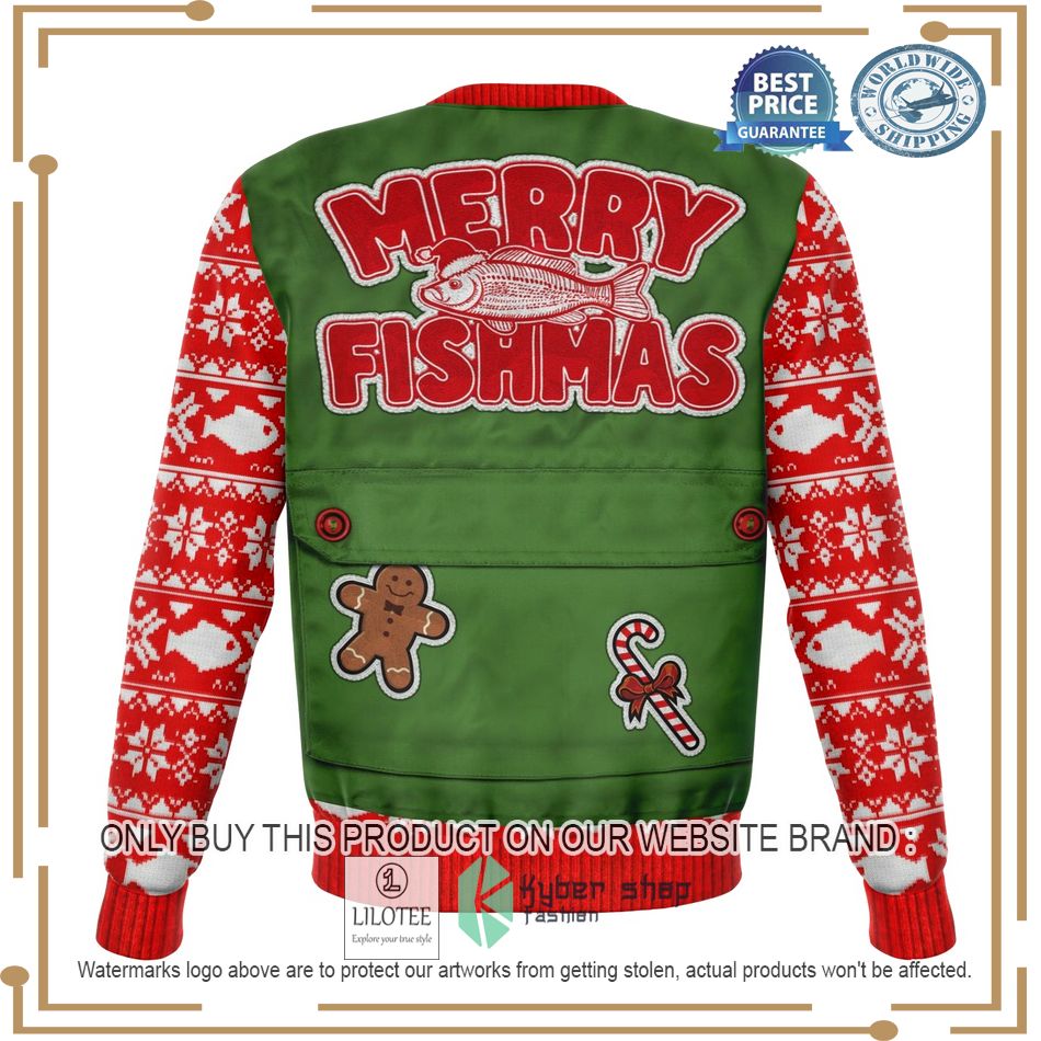 merry fishmas fishman vest ugly christmas sweater 4 43493