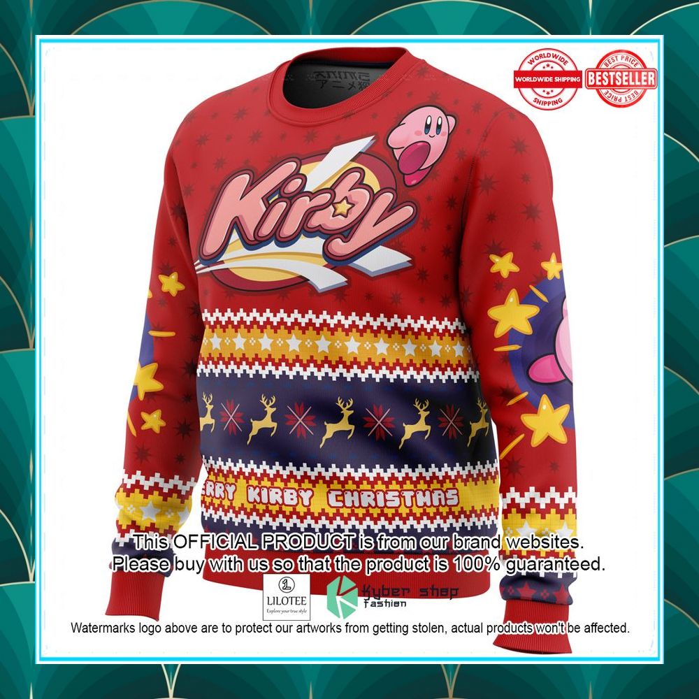 merry kirby christmas kirby christmas sweater 3 999