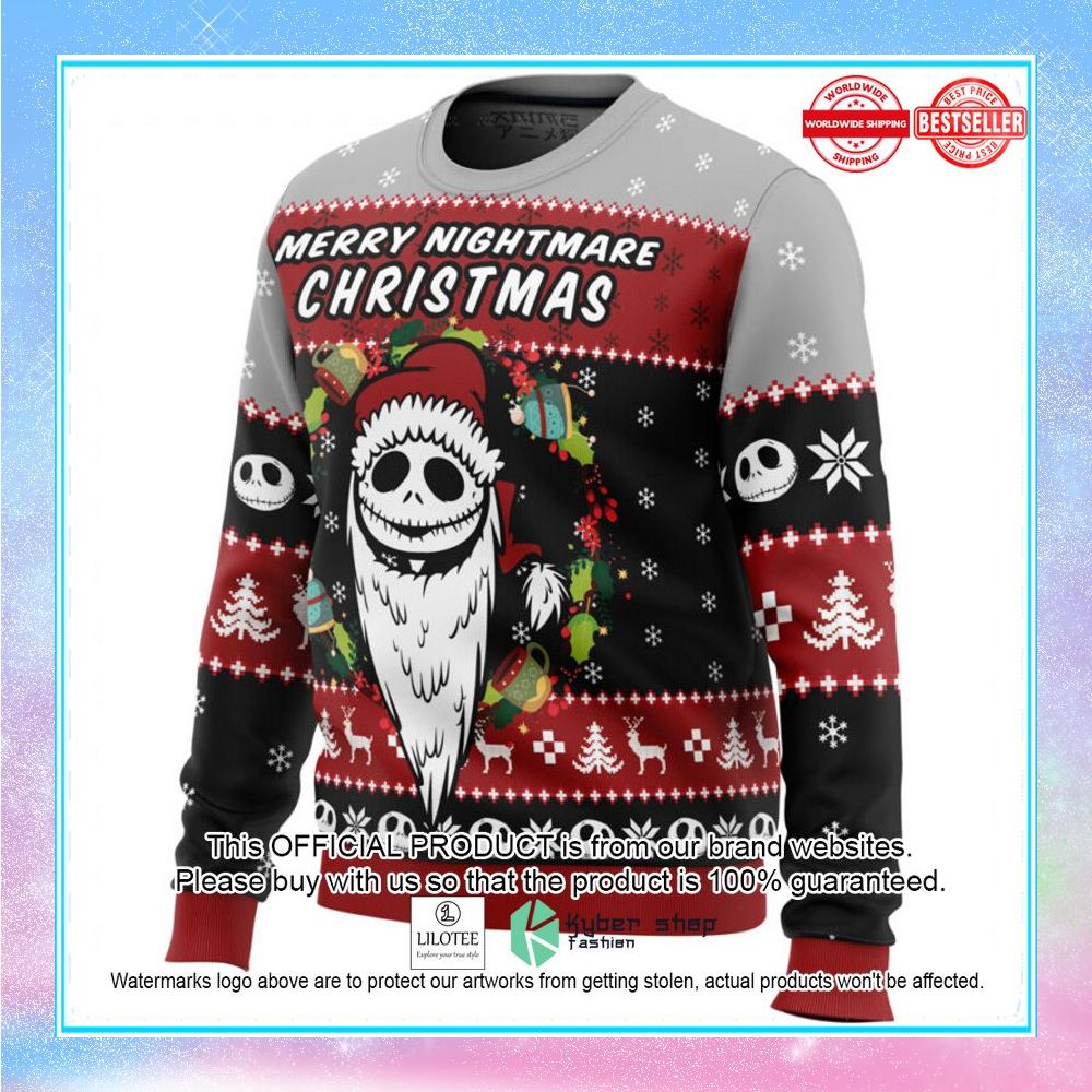 merry nightmare the nightmare before christmas christmas sweater 2 763