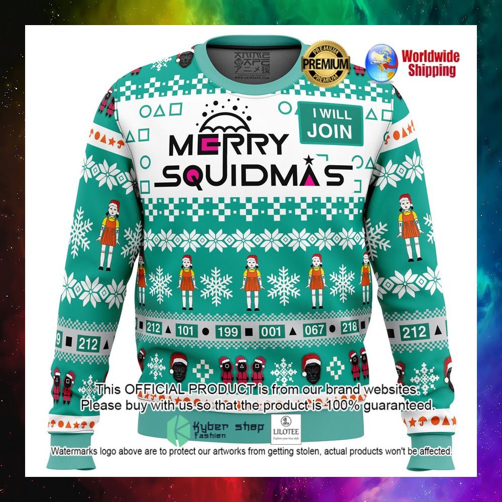 merry squidmas movie squid game christmas sweater 1 469