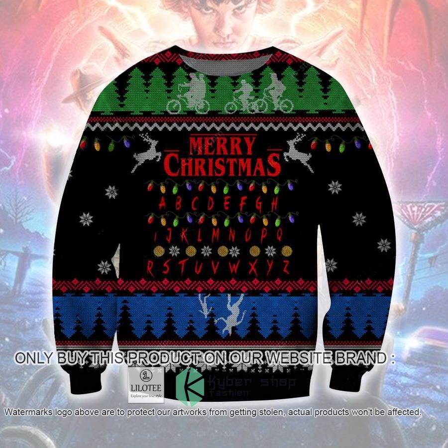Merry Stranger Things Christmas Sweater, Sweatshirt 9