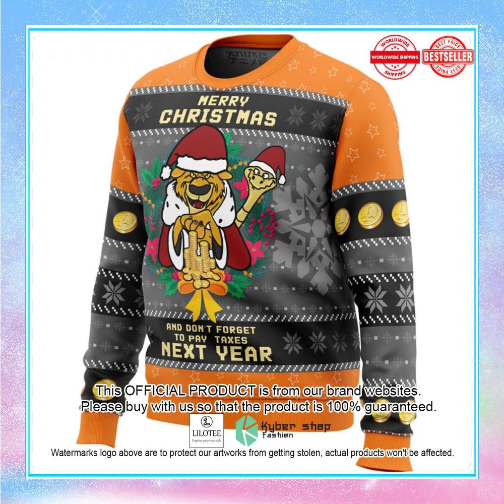 merry taxes christmas robin hood christmas sweater 2 80