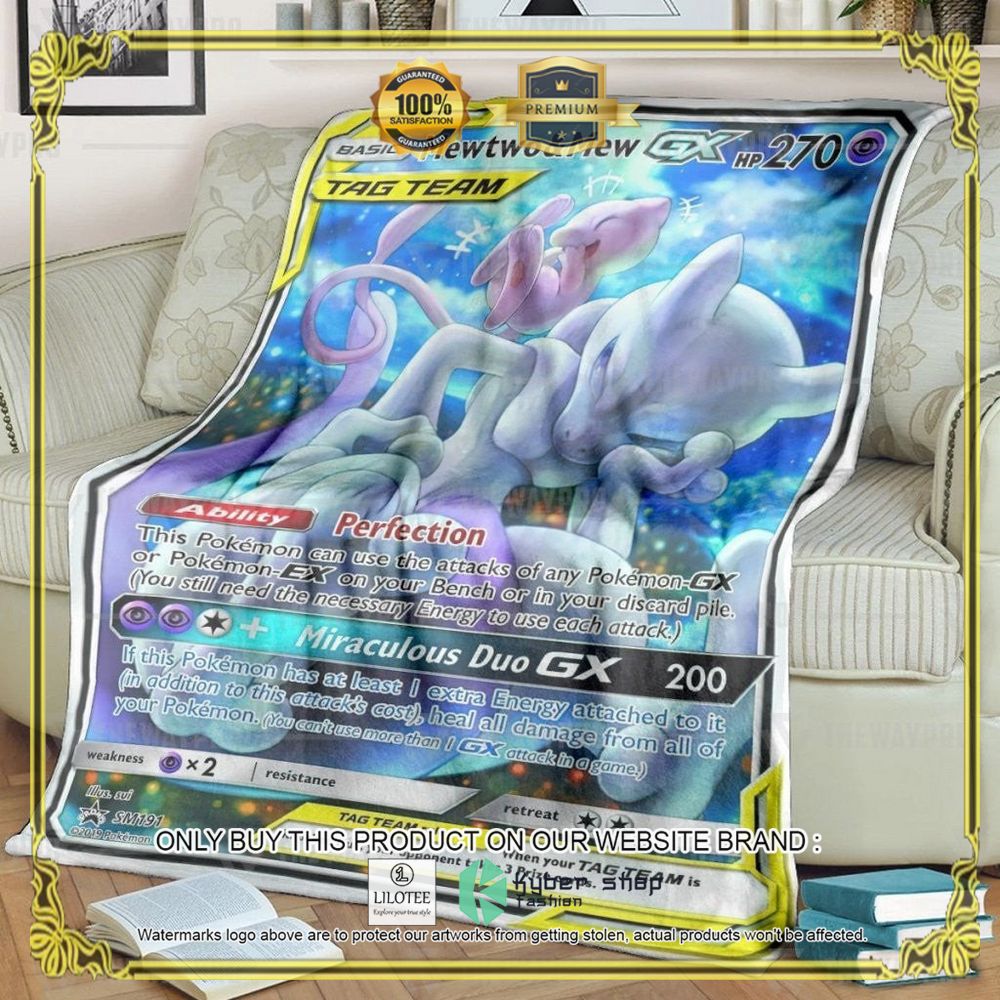 Mewtwo And Mew Anime Pokemon Blanket - LIMITED EDITION 8