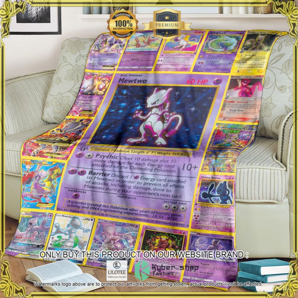 Mewtwo Cards Custom Pokemon Soft Blanket - LIMITED EDITION 8
