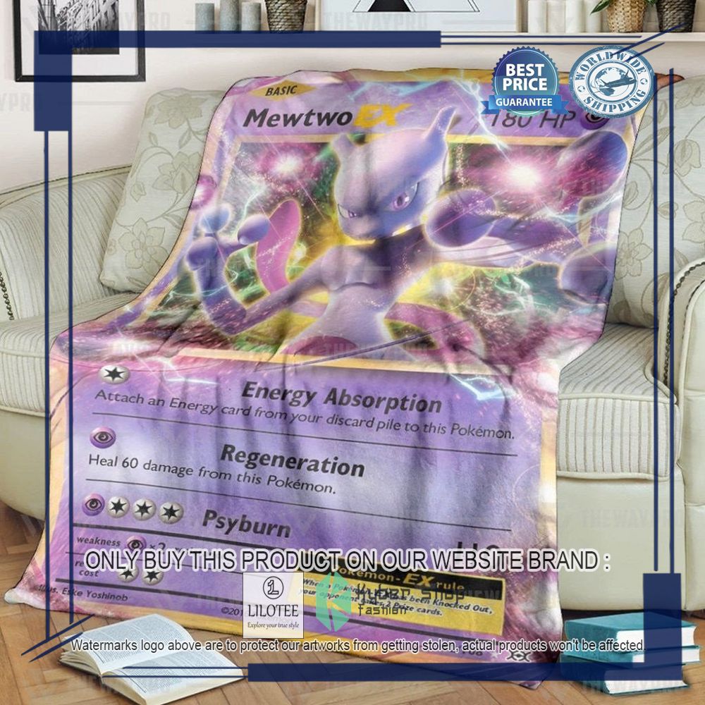 Mewtwo-EX Evolutions Pokemon Blanket - LIMITED EDITION 8