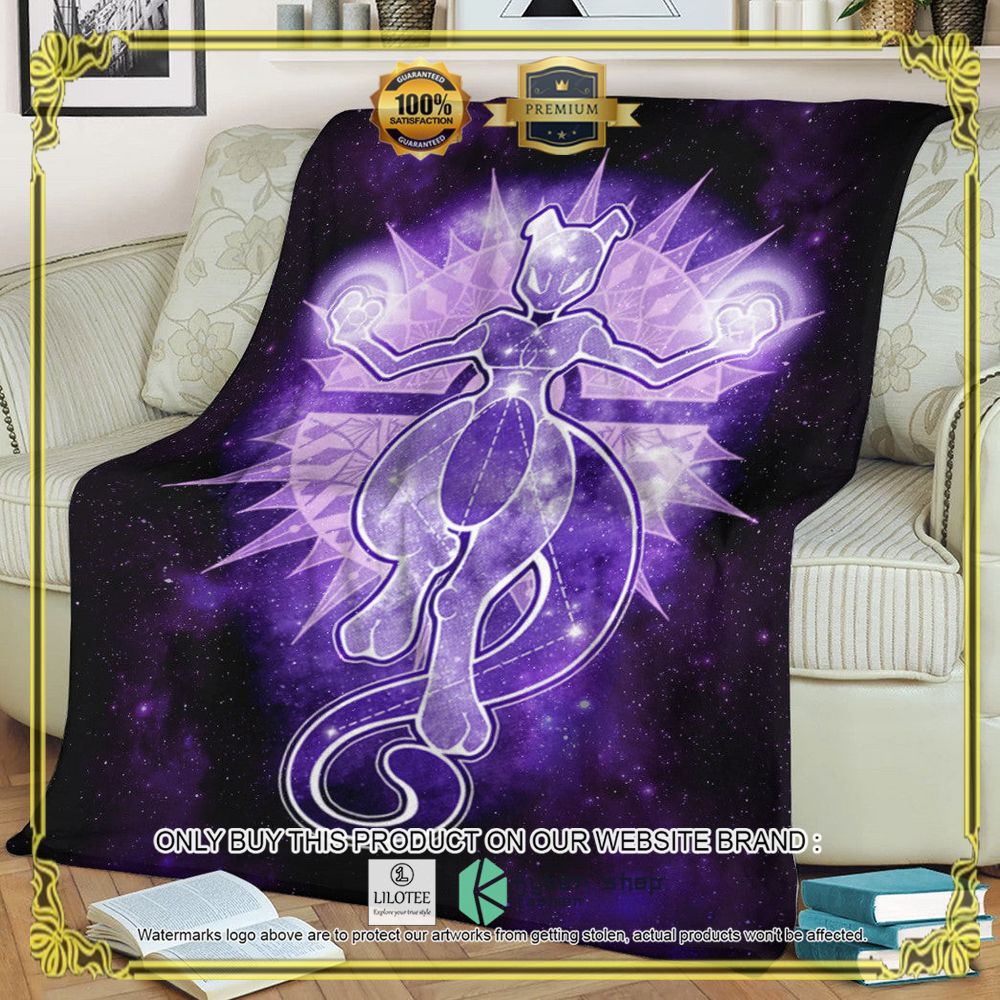Mewtwo Starry Sky of Wrath Anime Pokemon Blanket - LIMITED EDITION 6