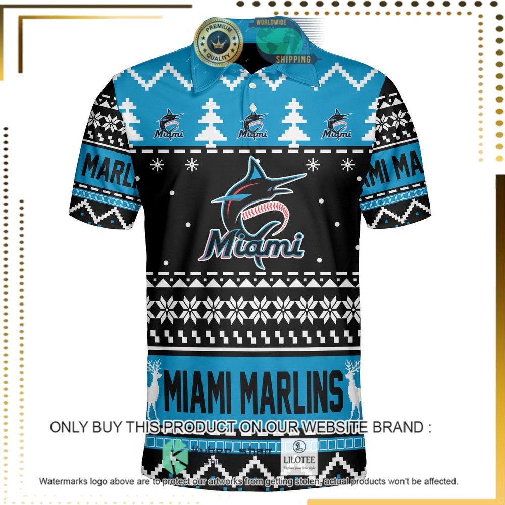 miami marlins personalized sweater polo 1 57623