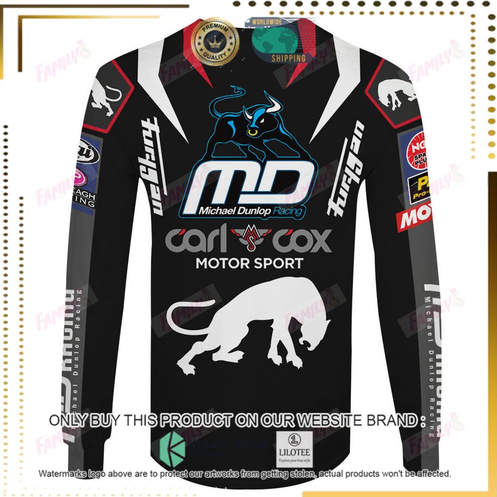 michael dunlop racing blue black 3d hoodie shirt 7 90940