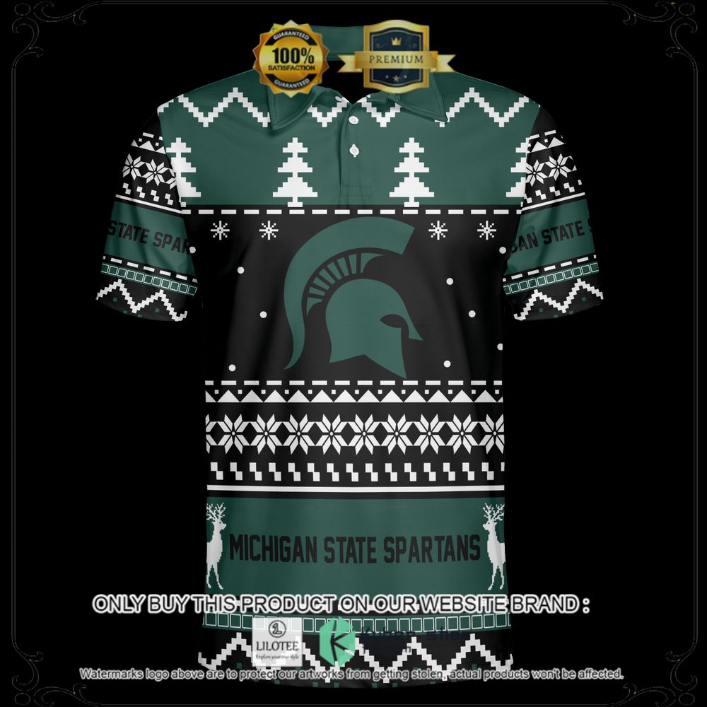 michigan state spartans personalized sweater polo 1 83165