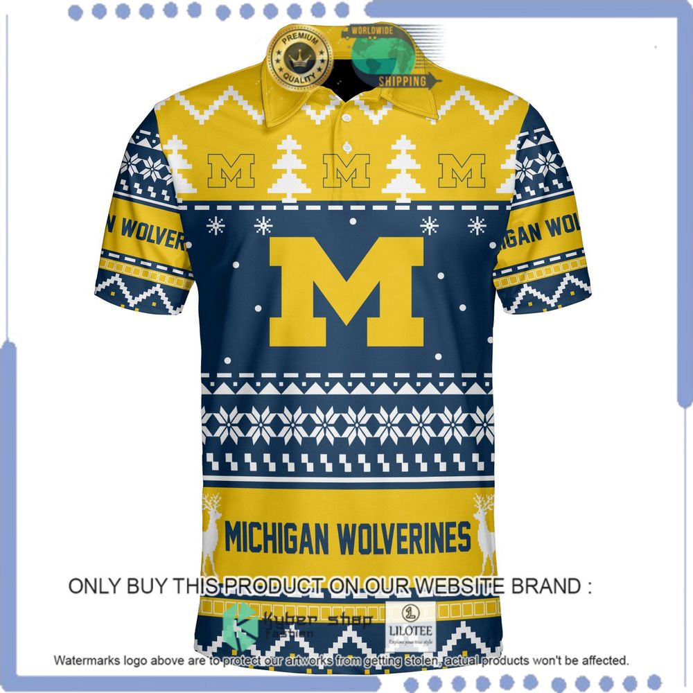 michigan wolverines personalized sweater polo 1 46731