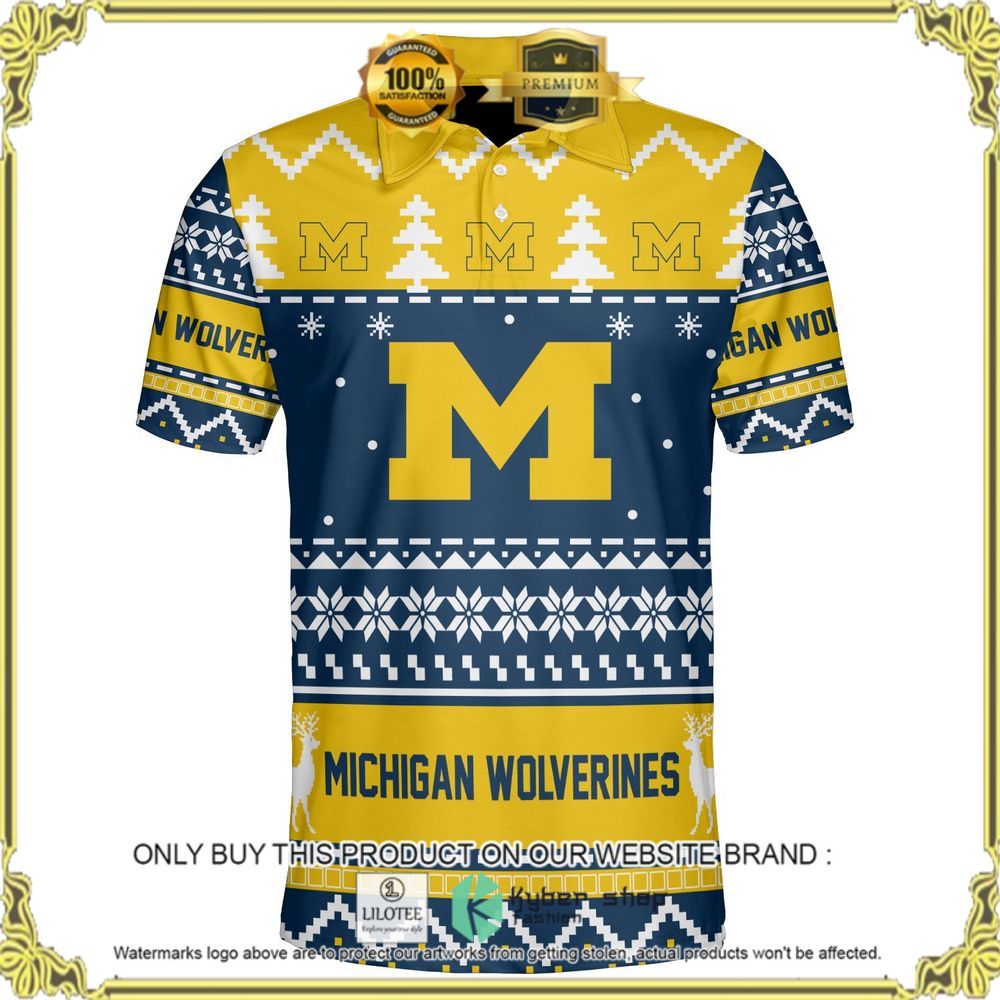 michigan wolverines personalized sweater polo 1 57896