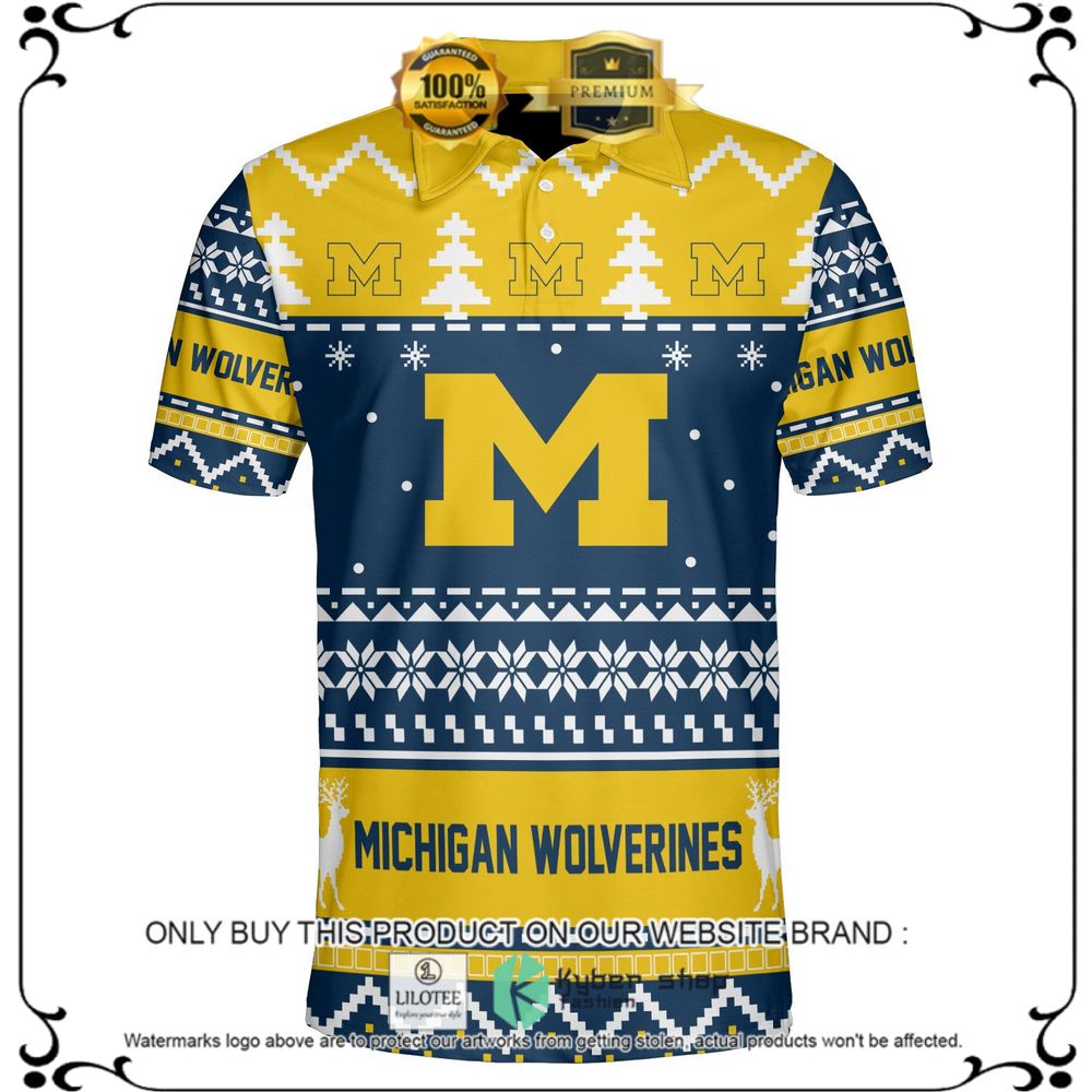 michigan wolverines personalized sweater polo 1 81732